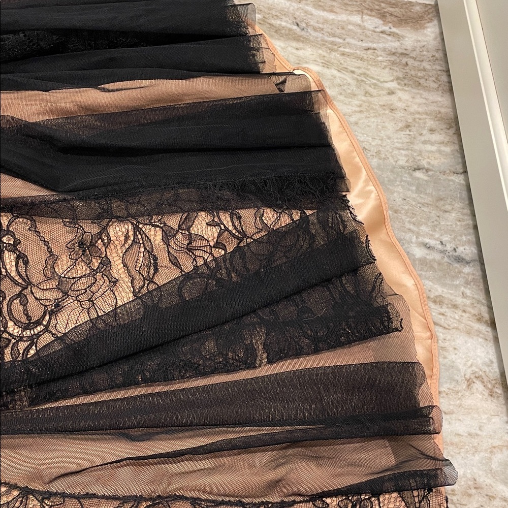 Vintage Badgley Mischka Black Lace Strapless Gown - Picture 11 of 16